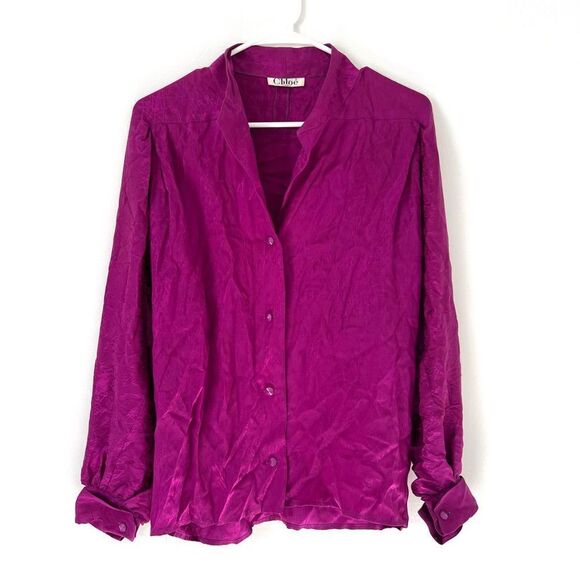 Chloé Vintage Silk Long Sleeve Blouse - Picture 1 of 7